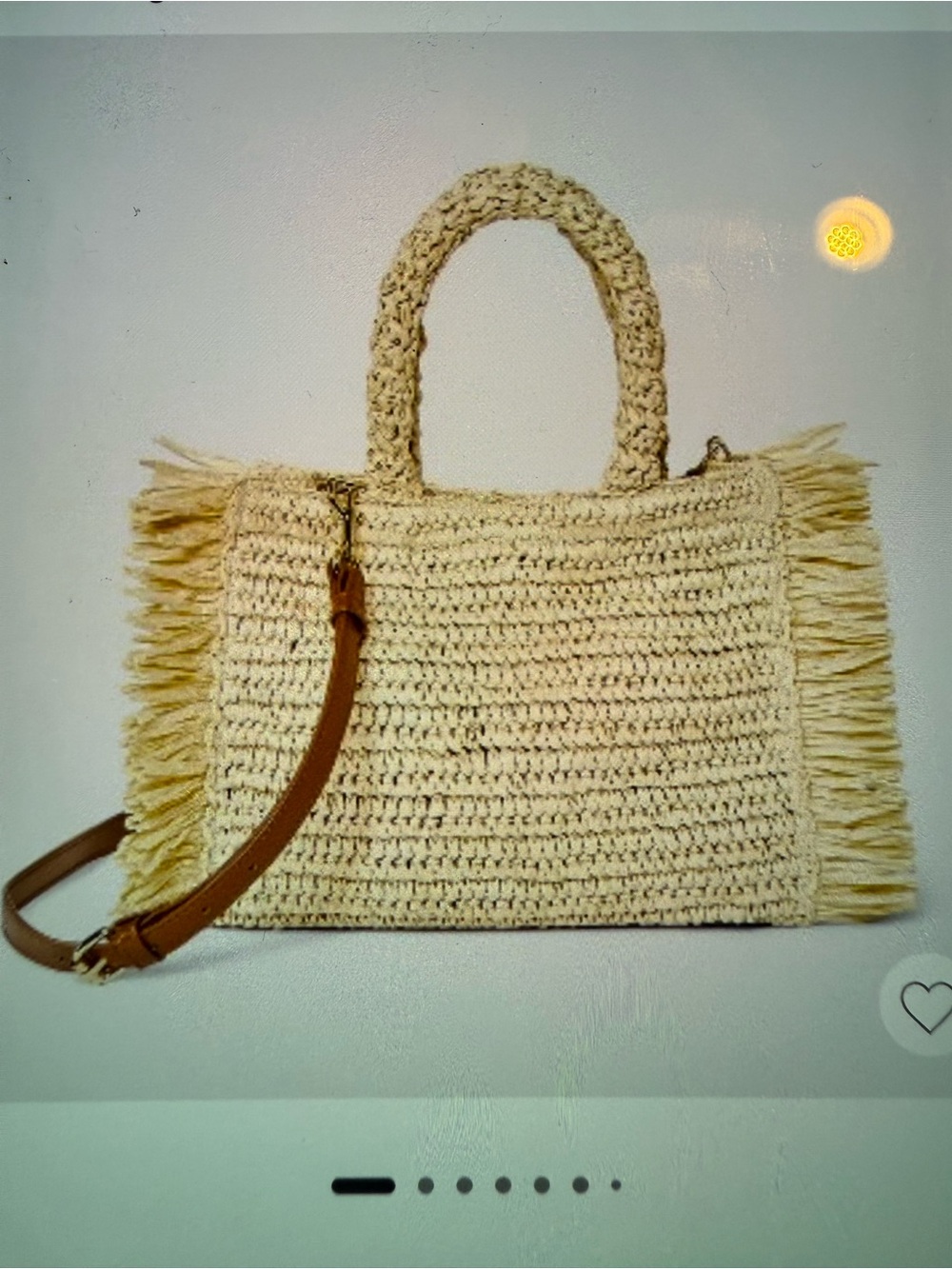 Universal Thread Straw Fringe Small Detachable Strap Crossbody Tote handbag